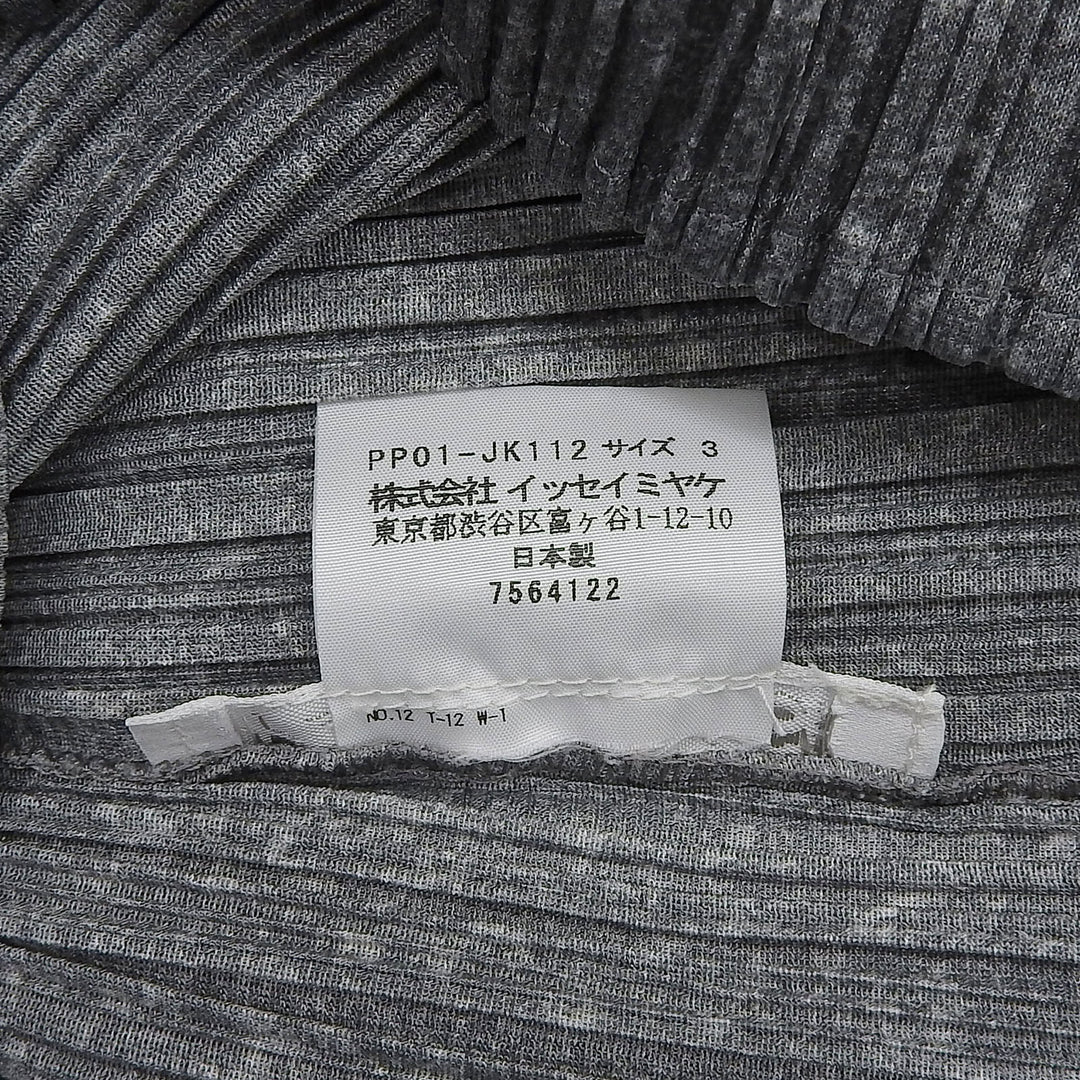 Excellent PLEATS PLEASE tops gray polyester Women 3 PP01-JK112