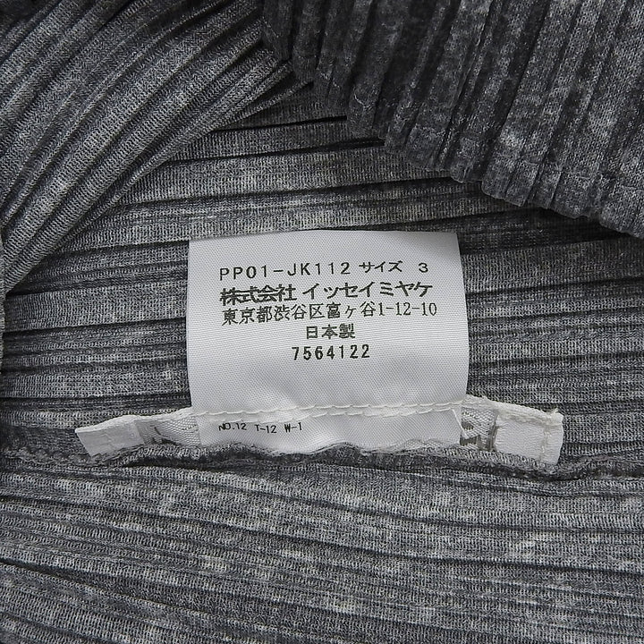 Excellent PLEATS PLEASE tops gray polyester Women 3 PP01-JK112