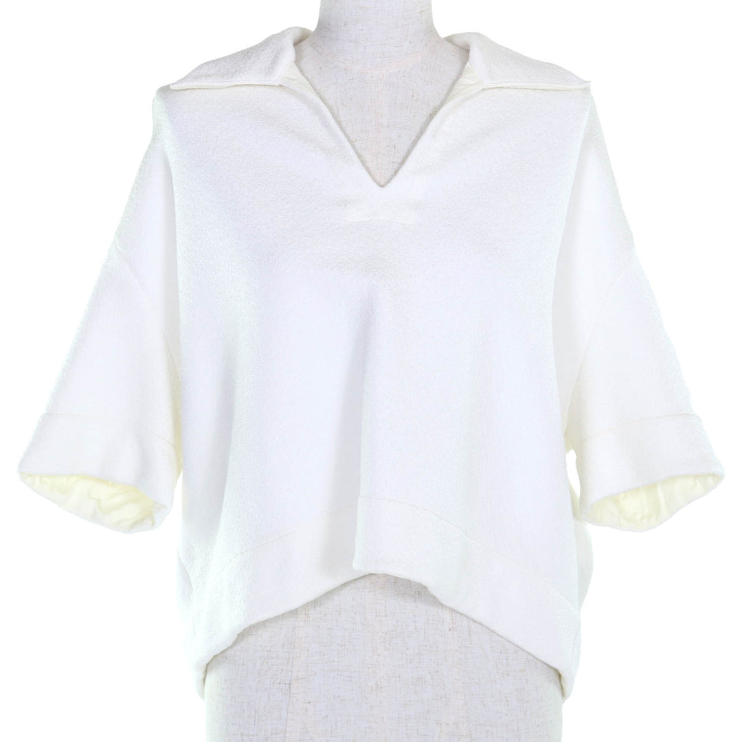 素晴らしい JIL SANDER プルオーバー ホワイト レーヨン レディース 34 J02GL0108