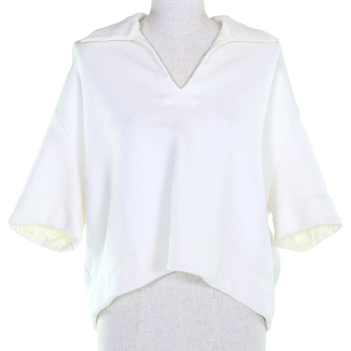 素晴らしい JIL SANDER プルオーバー ホワイト レーヨン レディース 34 J02GL0108