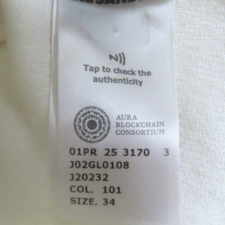 素晴らしい JIL SANDER プルオーバー ホワイト レーヨン レディース 34 J02GL0108