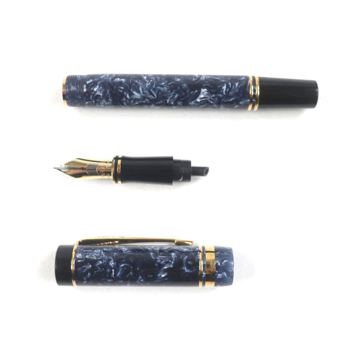 パーカー 万年筆 デュオフォールド インターナショナル マーブルブルー 18K メンズ