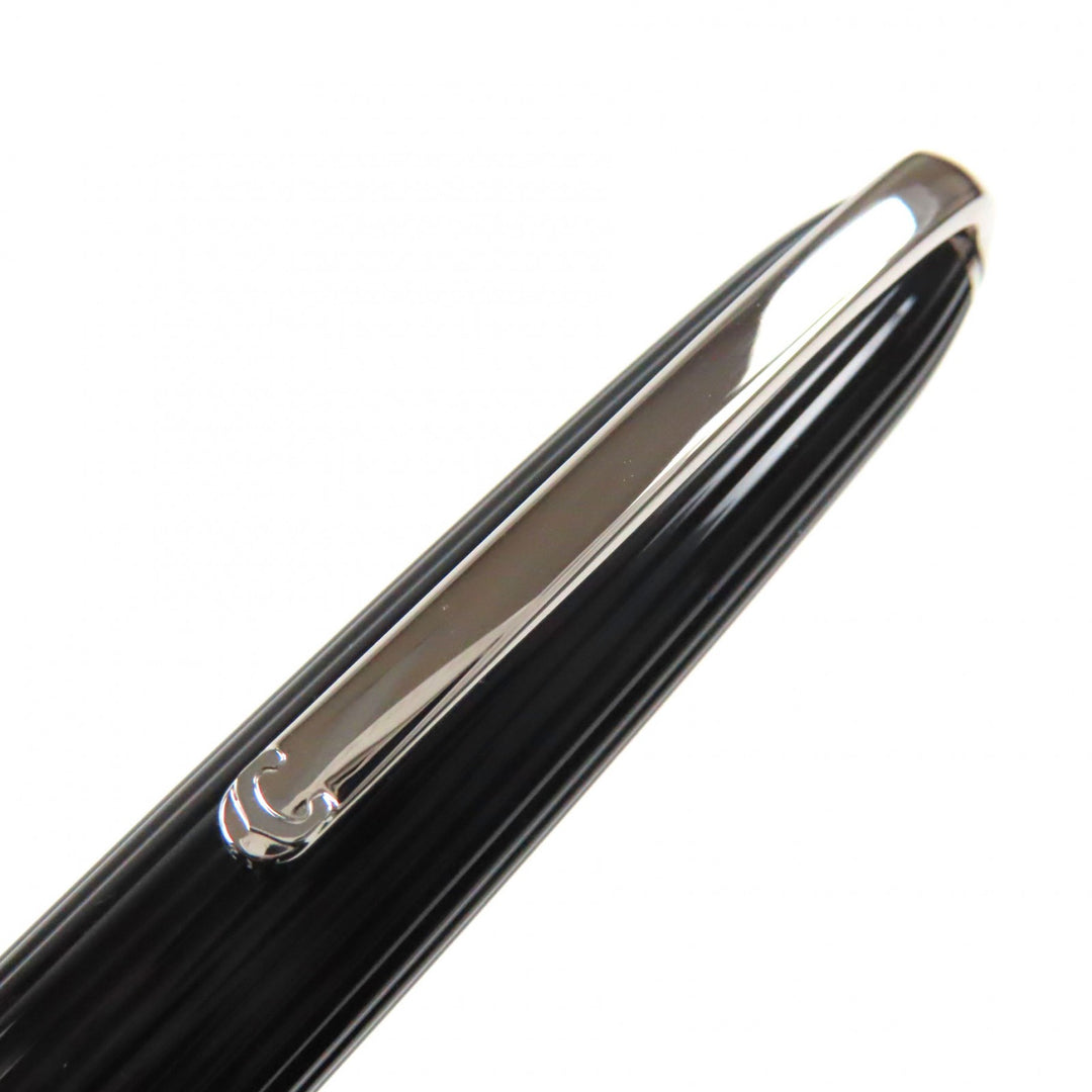 Excellent Cartier Ballpoint pen Louis Cartier Twist type Black Silver mens
