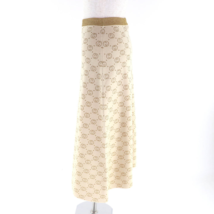Excellent GUCCI suit Beige gold wool Women 605910/605923