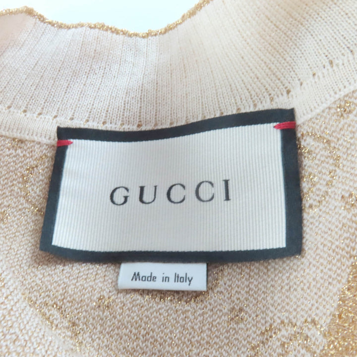 Excellent GUCCI suit Beige gold wool Women 605910/605923