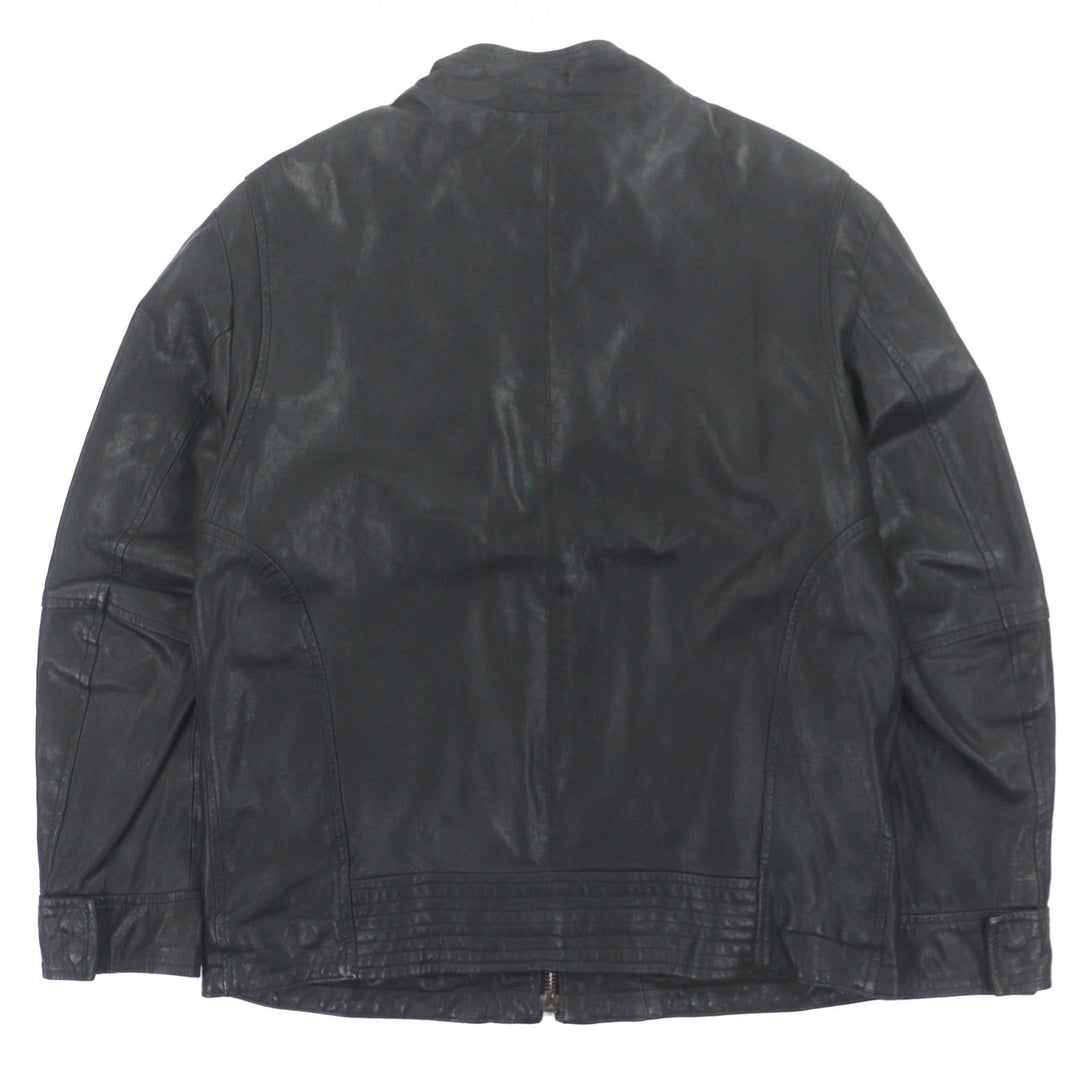 Discounted Very Good HUNTING WORLD Leather jacket black Sheep leather mens 52