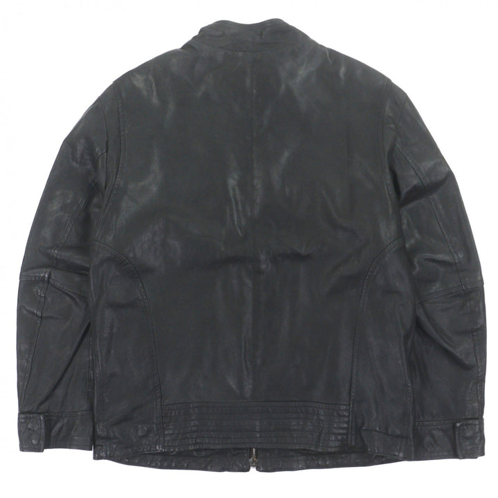 Discounted Very Good HUNTING WORLD Leather jacket black Sheep leather mens 52