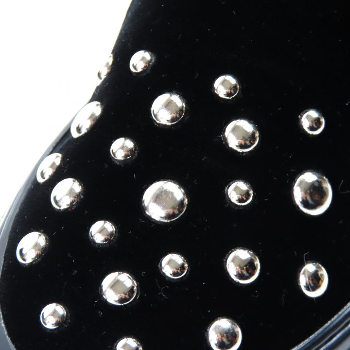 Excellent Salvatore Ferragamo Slip-on PACAU ROCK black velvet Women 8 RY5822