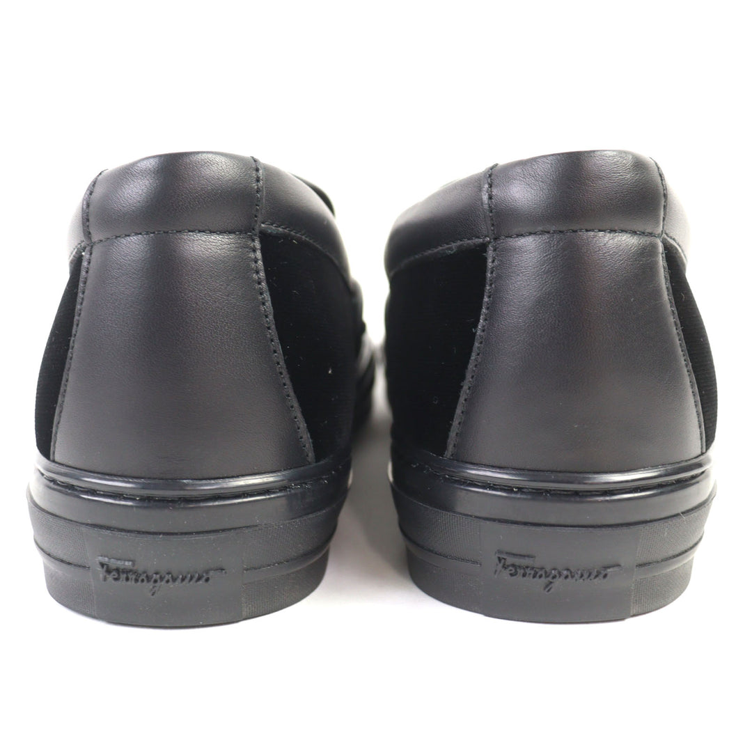 Excellent Salvatore Ferragamo Slip-on PACAU ROCK black velvet Women 8 RY5822