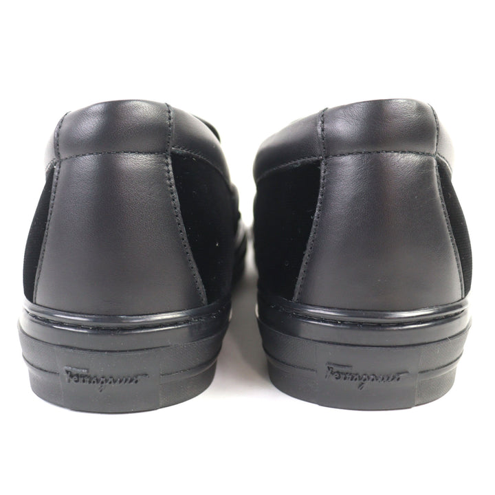 Excellent Salvatore Ferragamo Slip-on PACAU ROCK black velvet Women 8 RY5822