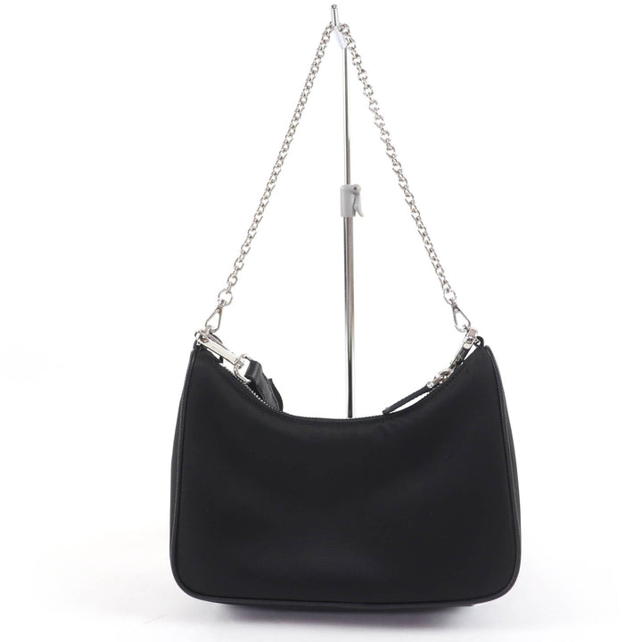 Pristine PRADA Shoulder Bag Re-Edition Triangle Logo 2-Way with Pouch 1BH204