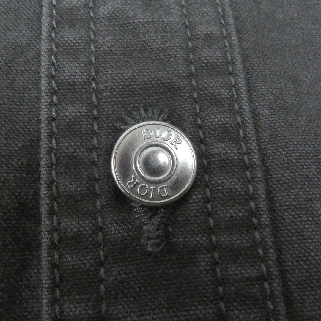 新品 DIOR 長袖シャツ クチュール ウォッシュ仕上げ グレー 39 383D587AY520