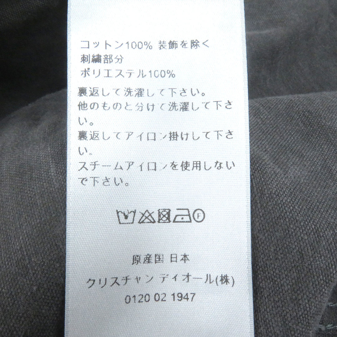新品 DIOR 長袖シャツ クチュール ウォッシュ仕上げ グレー 39 383D587AY520