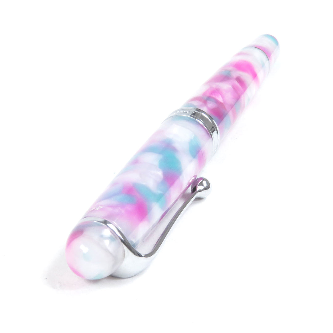 Pristine AURORA fountain pen Viaggio Segreto MANTOVA Mantova Pink blue 18K mens