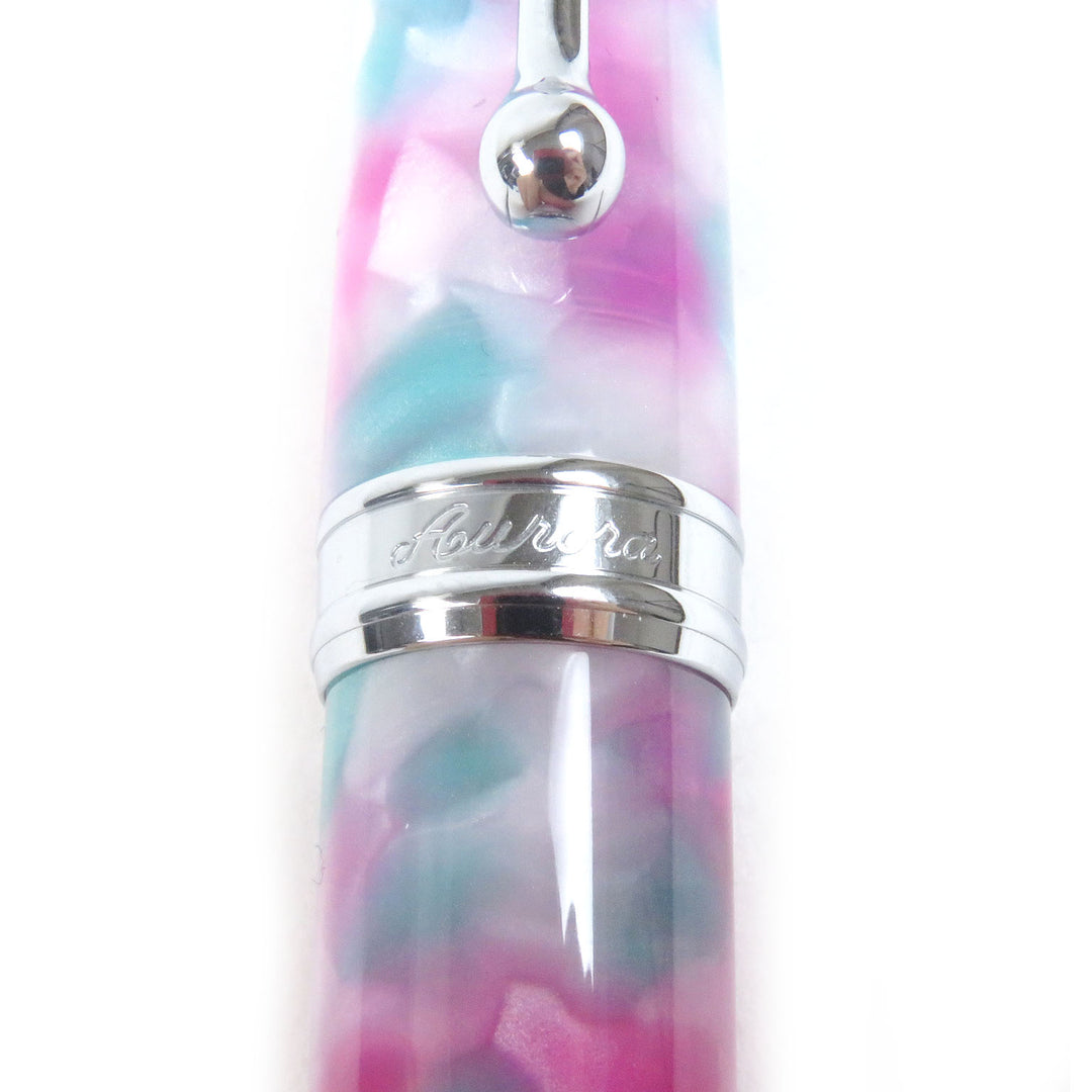 Pristine AURORA fountain pen Viaggio Segreto MANTOVA Mantova Pink blue 18K mens