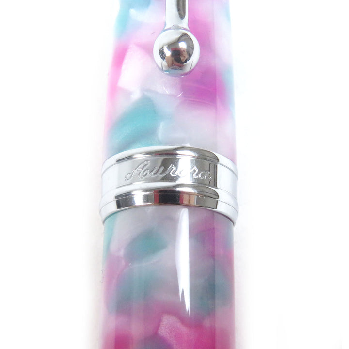 Pristine AURORA fountain pen Viaggio Segreto MANTOVA Mantova Pink blue 18K mens