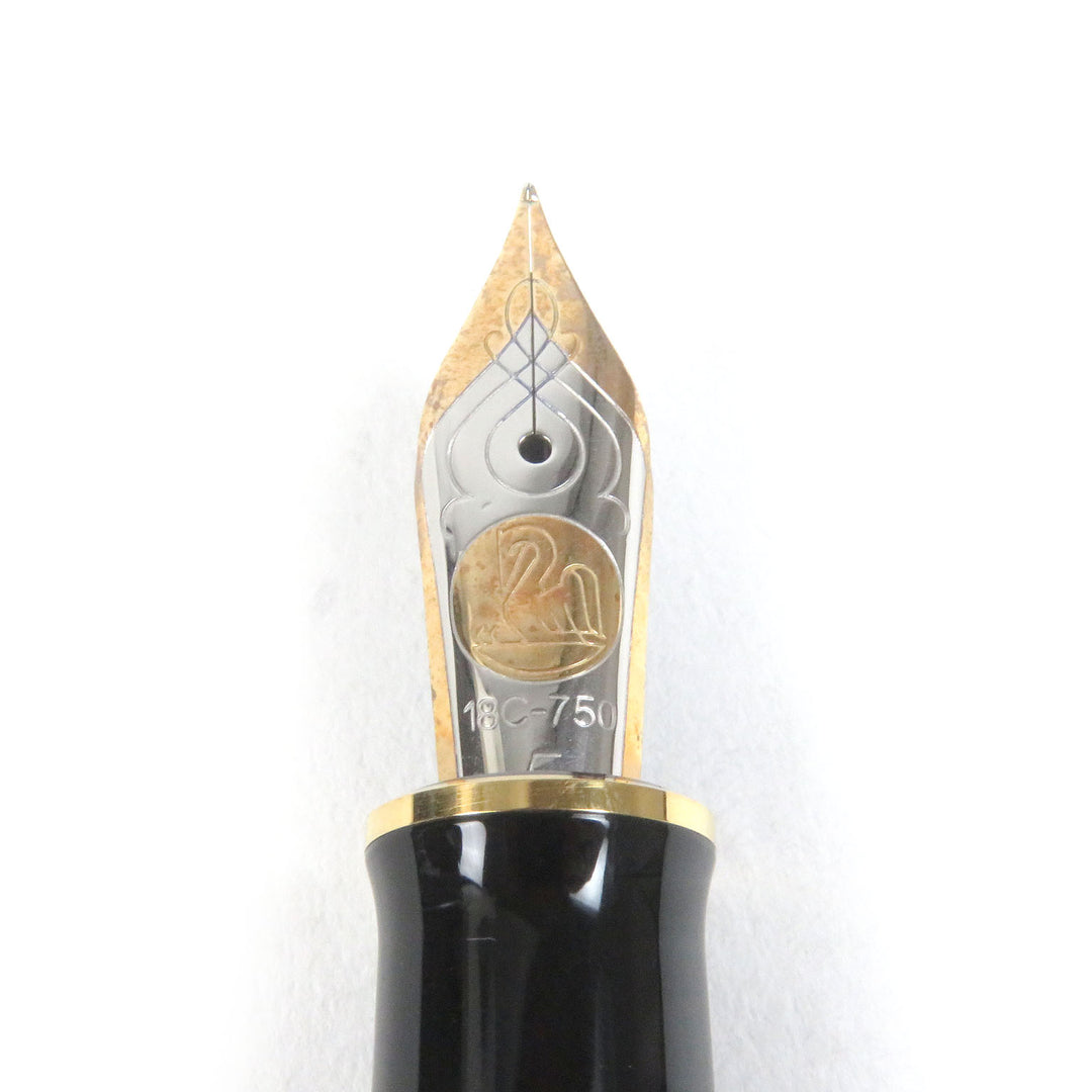 PERIKAN 万年筆 スーヴェルン ビッグ トレド キャップタイプ ブラックゴールド 18K メンズ M900