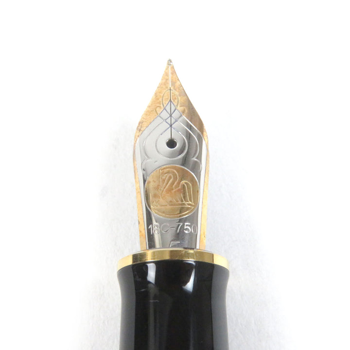 PERIKAN 万年筆 スーヴェルン ビッグ トレド キャップタイプ ブラックゴールド 18K メンズ M900