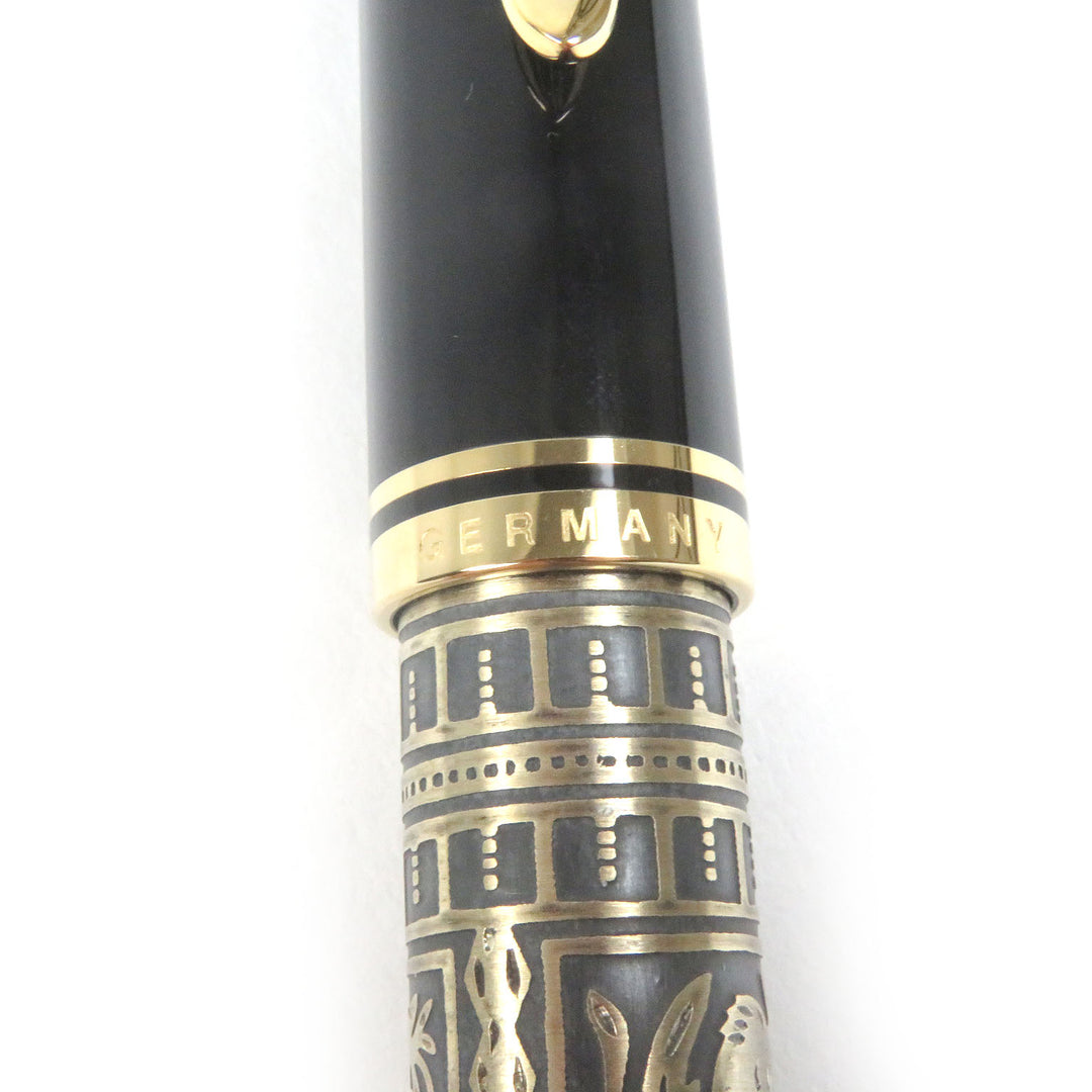 PERIKAN 万年筆 スーヴェルン ビッグ トレド キャップタイプ ブラックゴールド 18K メンズ M900