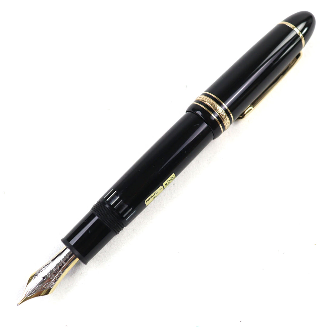 Great MONTBLANC fountain pen Meisterstck 149 White Star logo engraving 18K