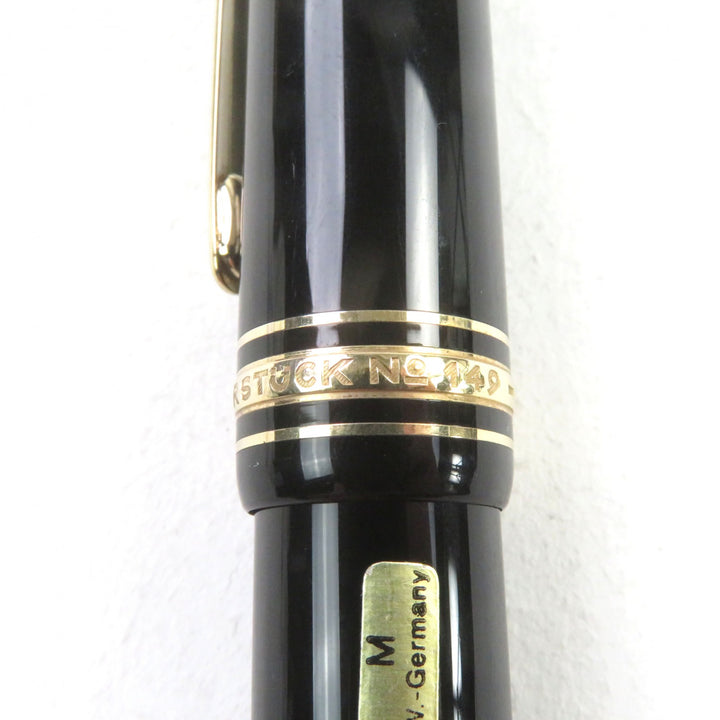 Great MONTBLANC fountain pen Meisterstck 149 White Star logo engraving 18K