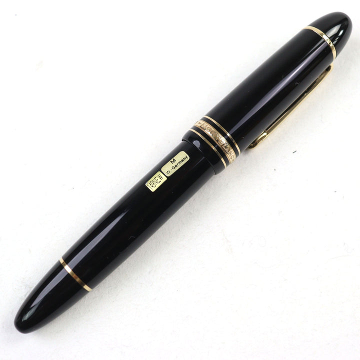 Great MONTBLANC fountain pen Meisterstck 149 White Star logo engraving 18K