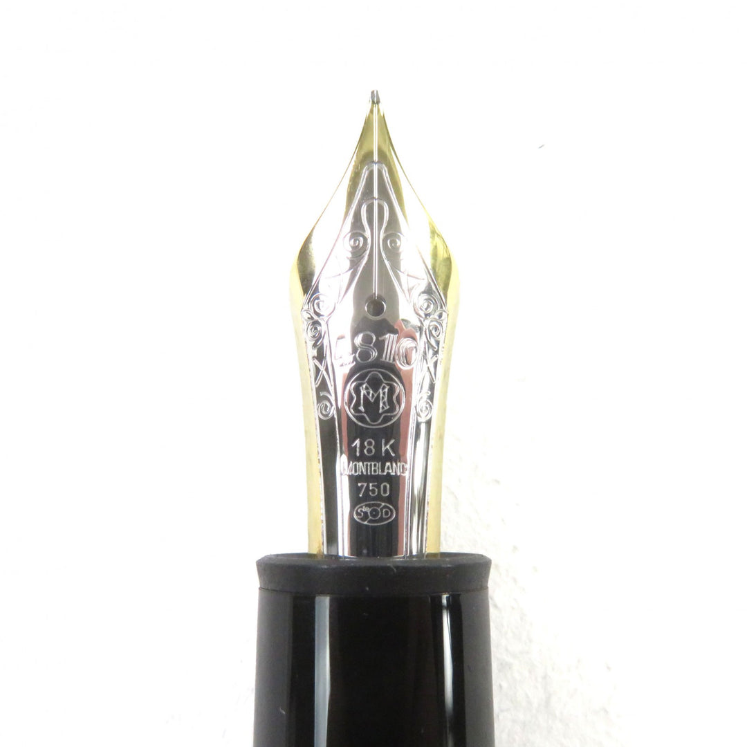 Great MONTBLANC fountain pen Meisterstck 149 White Star logo engraving 18K