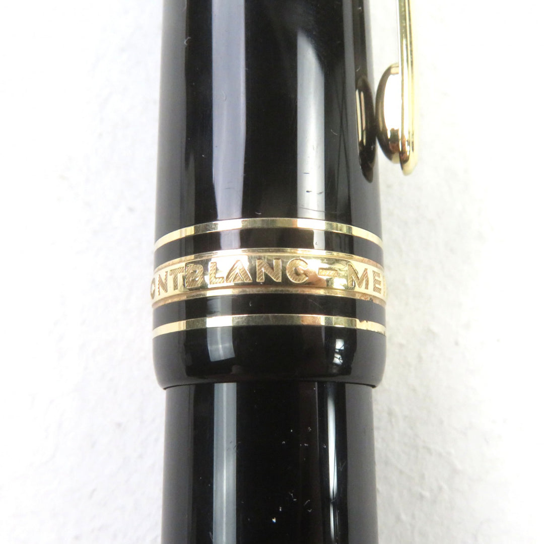 Great MONTBLANC fountain pen Meisterstck 149 White Star logo engraving 18K
