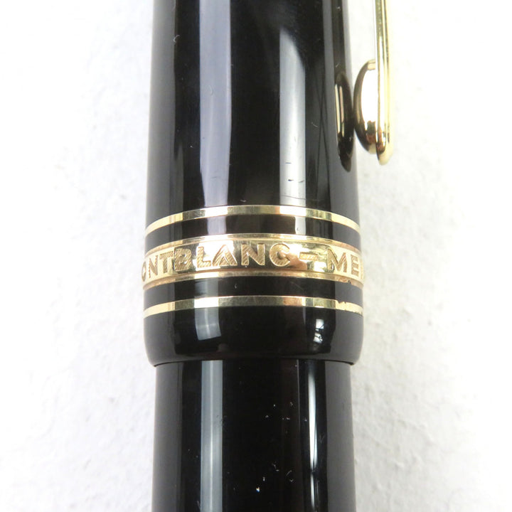 Great MONTBLANC fountain pen Meisterstck 149 White Star logo engraving 18K