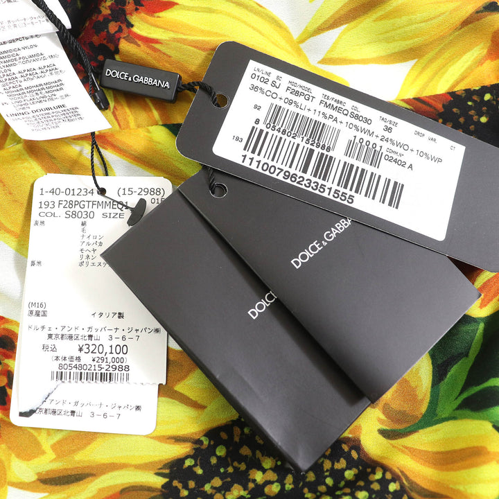 新品ドルチェ＆ガッバーナ ジャケット 黒タグ、花柄裏地、36 F28PGT