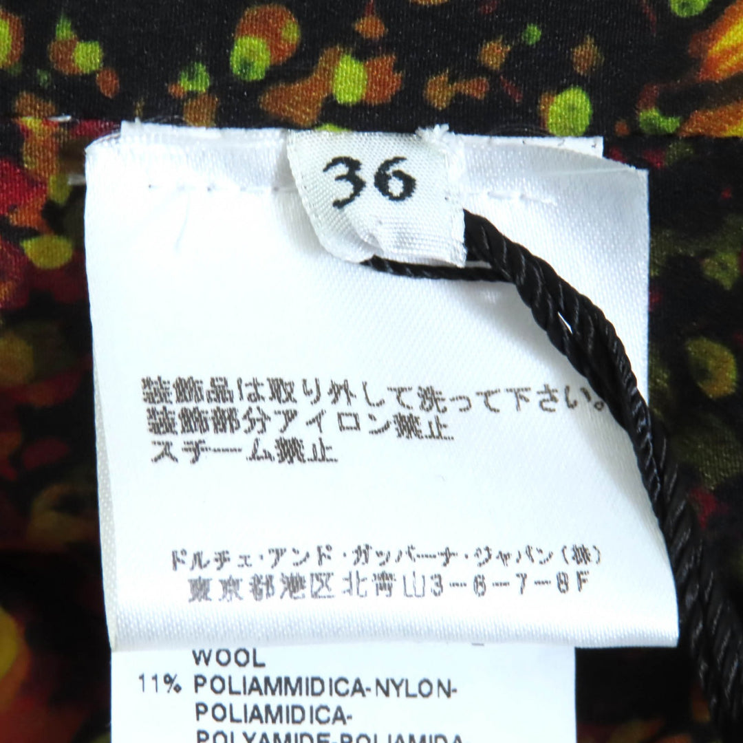 新品ドルチェ＆ガッバーナ ジャケット 黒タグ、花柄裏地、36 F28PGT