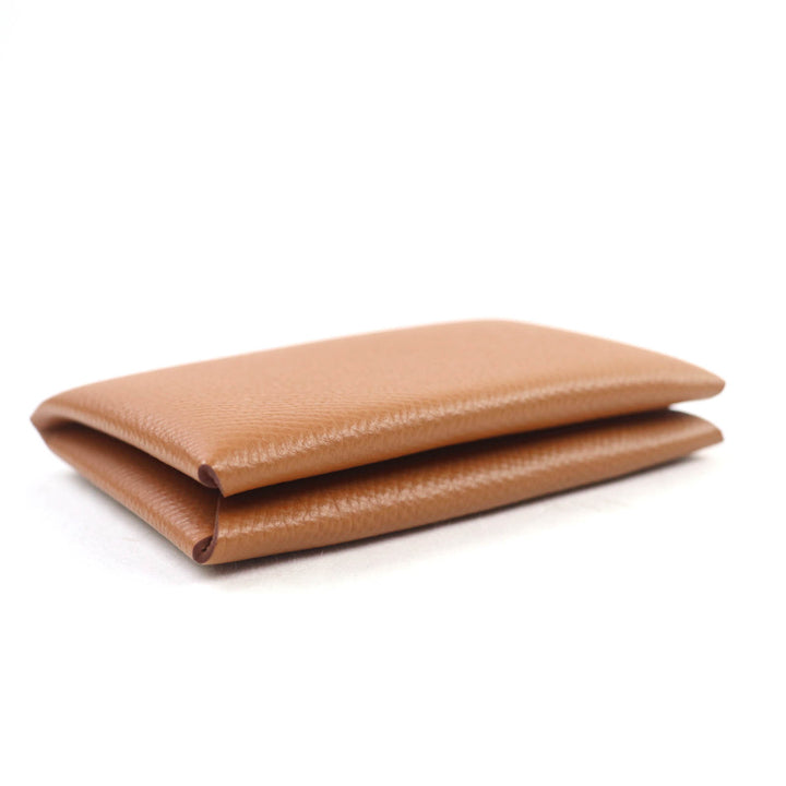 Pristine HERMES Card Case Calvi Epsom Leather Women