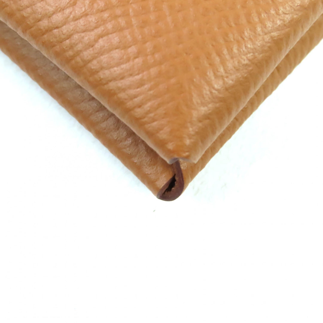 Pristine HERMES Card Case Calvi Epsom Leather Women
