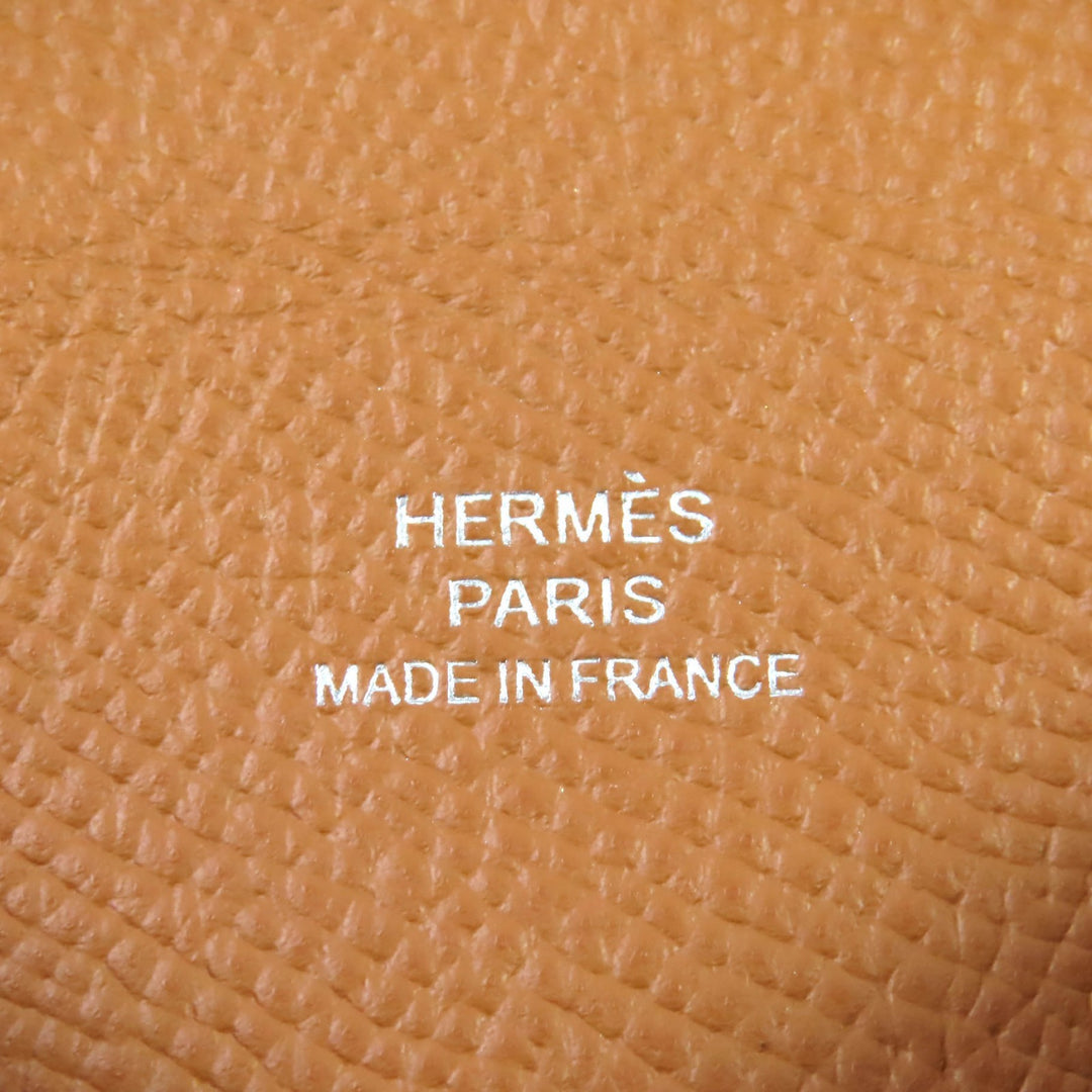 Pristine HERMES Card Case Calvi Epsom Leather Women
