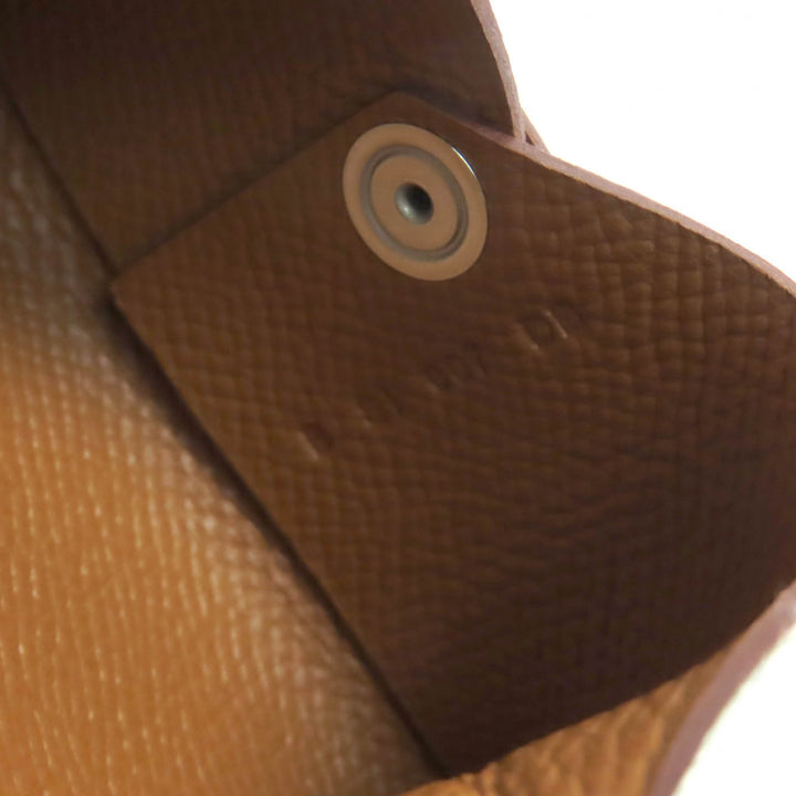 Pristine HERMES Card Case Calvi Epsom Leather Women