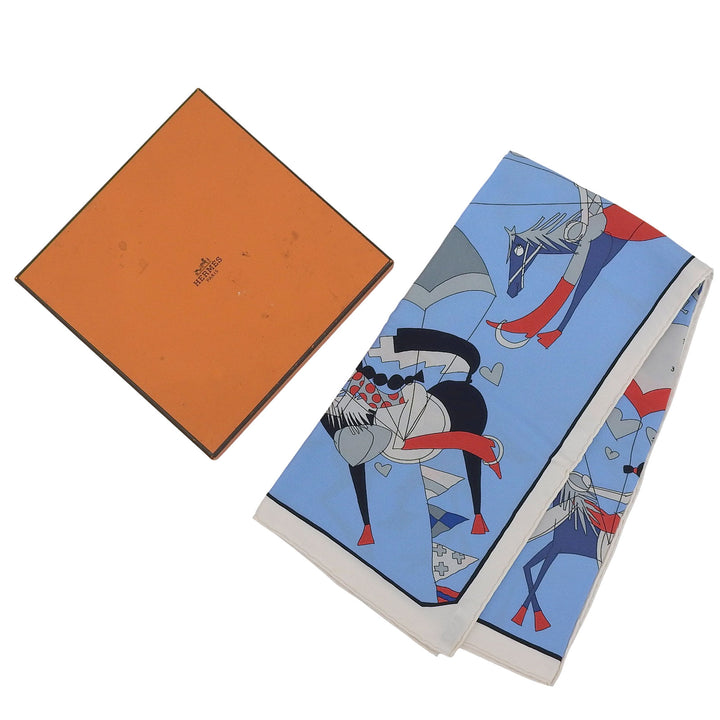 新品 HERMES スカーフ Love for horses マルチカラー シルク レディース