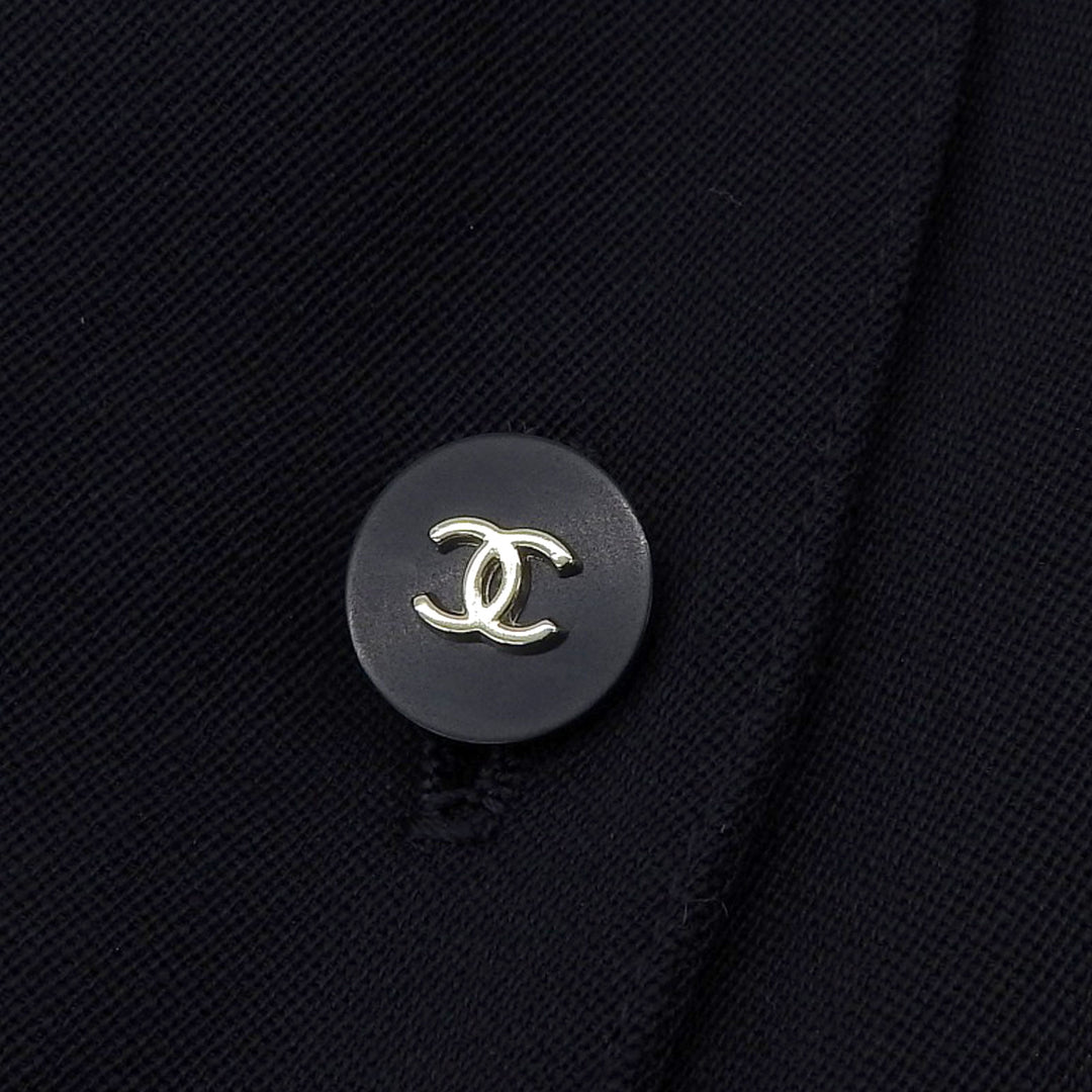 Excellent CHANEL Tight Skirt Dark navy wool Women 36 36P P06492