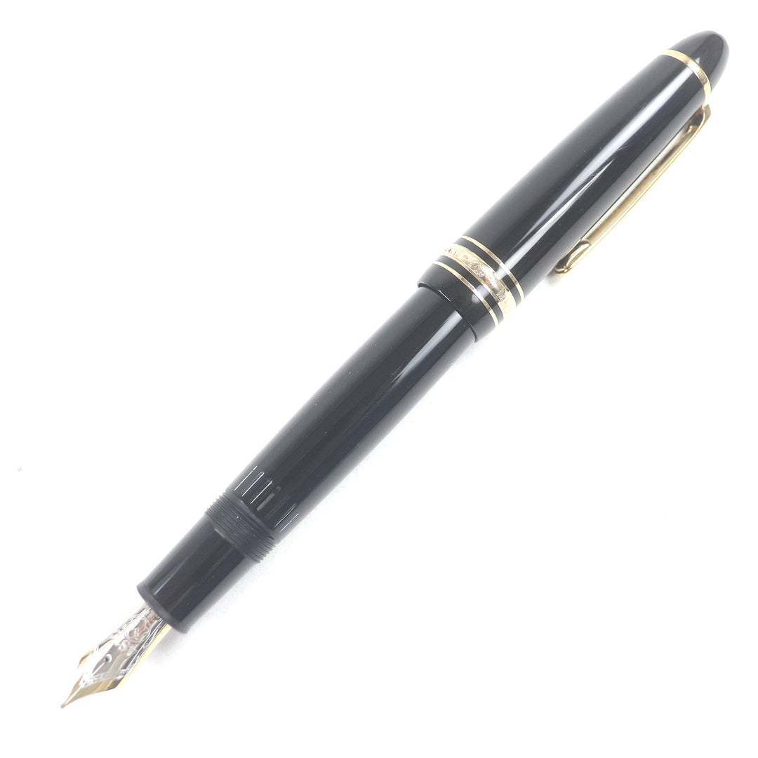 Great MONTBLANC fountain pen Meisterstck Pix Le Grand Cap type Black gold 14K