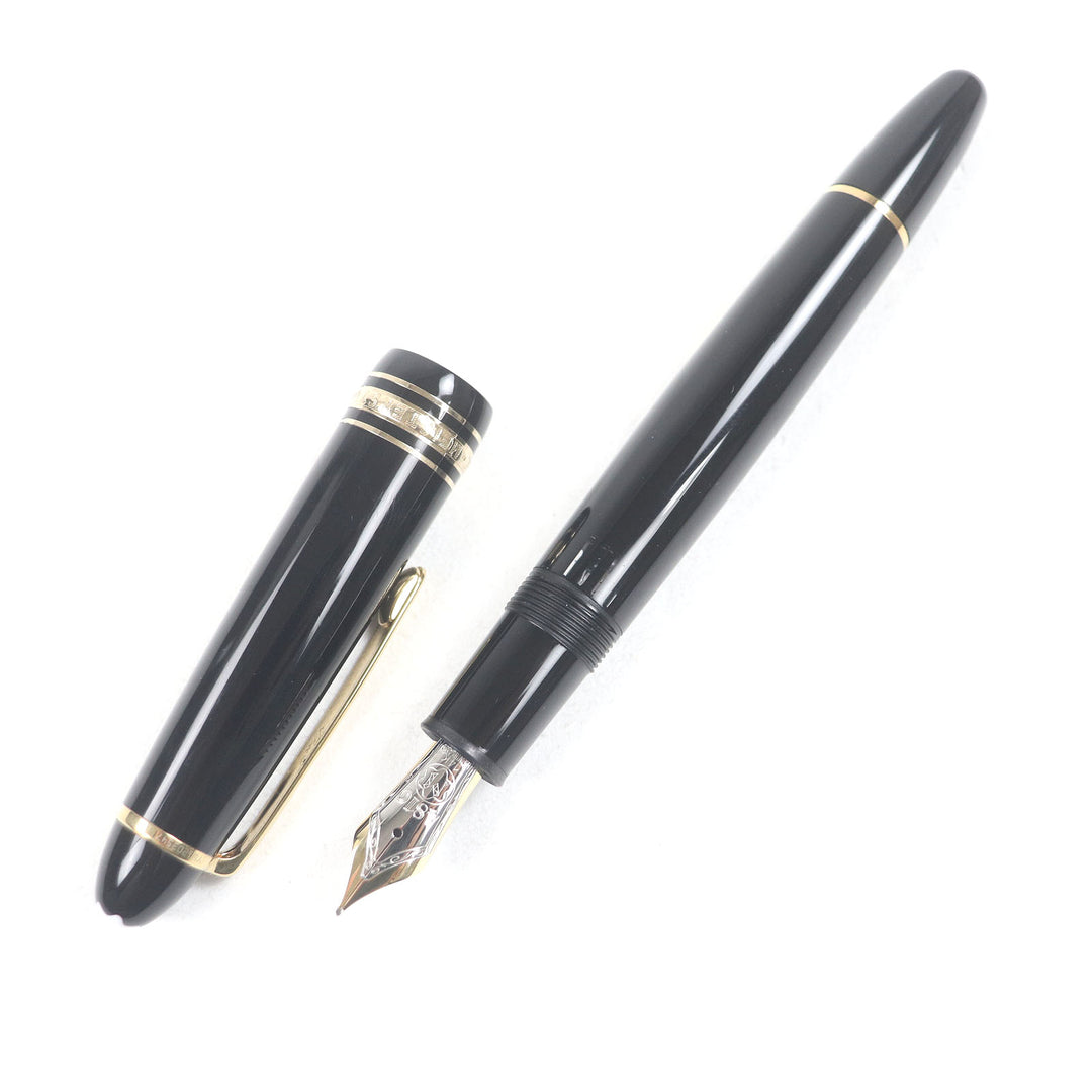 Great MONTBLANC fountain pen Meisterstck Pix Le Grand Cap type Black gold 14K
