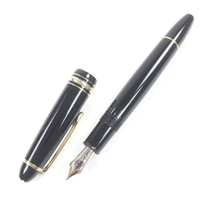 Great MONTBLANC fountain pen Meisterstck Pix Le Grand Cap type Black gold 14K