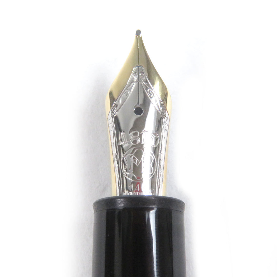 Great MONTBLANC fountain pen Meisterstck Pix Le Grand Cap type Black gold 14K