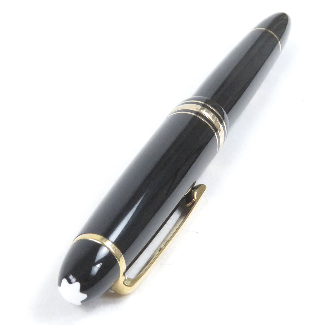 Great MONTBLANC fountain pen Meisterstck Pix Le Grand Cap type Black gold 14K