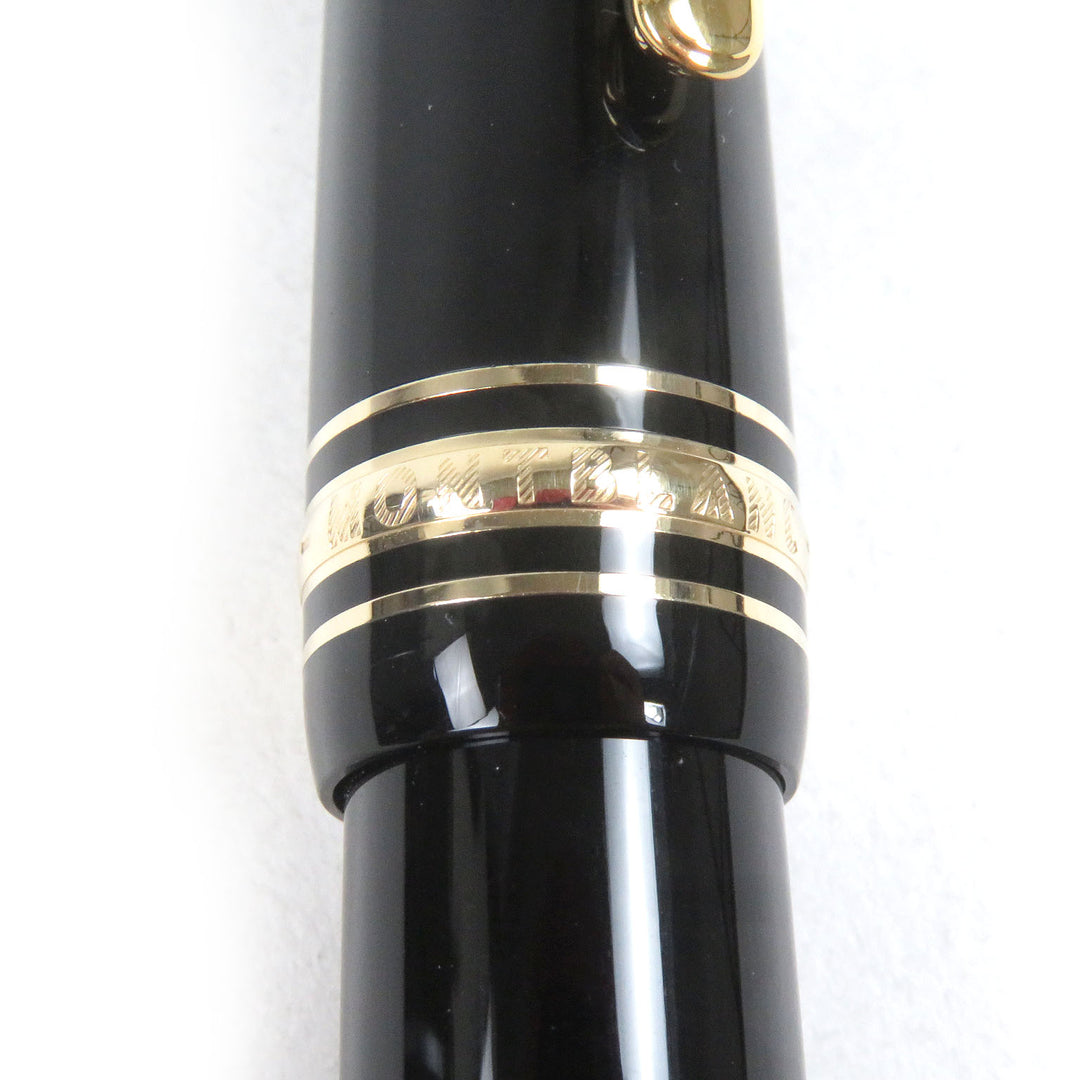 Great MONTBLANC fountain pen Meisterstck Pix Le Grand Cap type Black gold 14K
