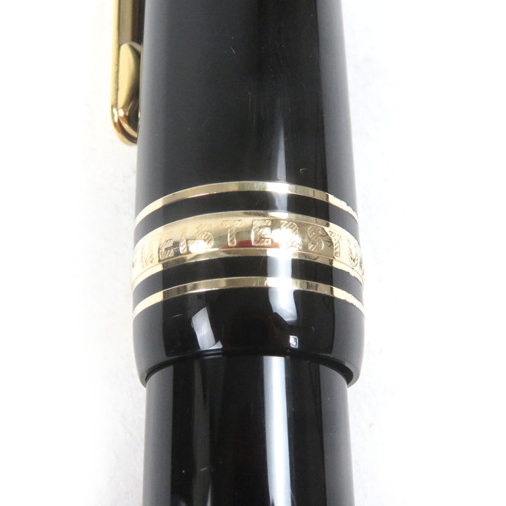 Great MONTBLANC fountain pen Meisterstck Pix Le Grand Cap type Black gold 14K