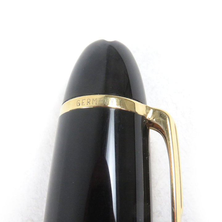 Great MONTBLANC fountain pen Meisterstck Pix Le Grand Cap type Black gold 14K