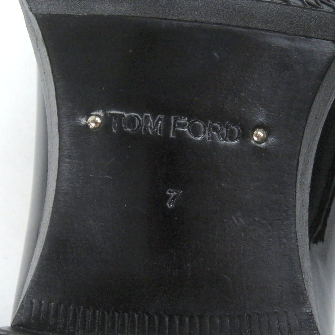Pristine TOM FORD Dress shoes Patent EDGAR black Patent leather mens 7