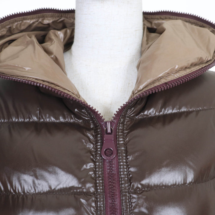 DUVETICA ダウンコート ACE フード付き ZIP UP ブラウン ナイロン レディース 40