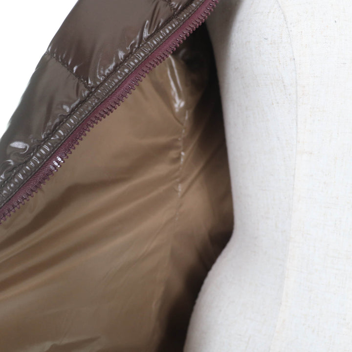 DUVETICA ダウンコート ACE フード付き ZIP UP ブラウン ナイロン レディース 40