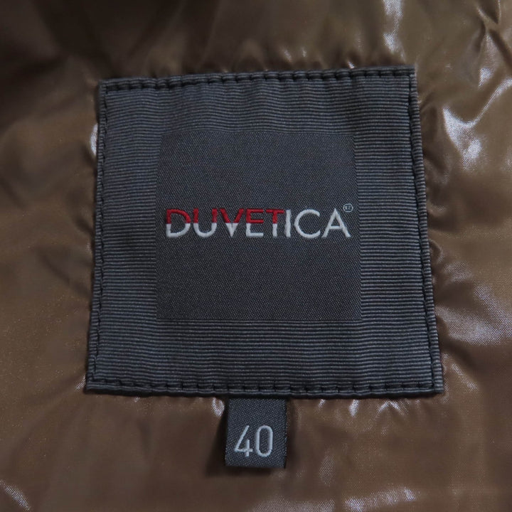 DUVETICA ダウンコート ACE フード付き ZIP UP ブラウン ナイロン レディース 40
