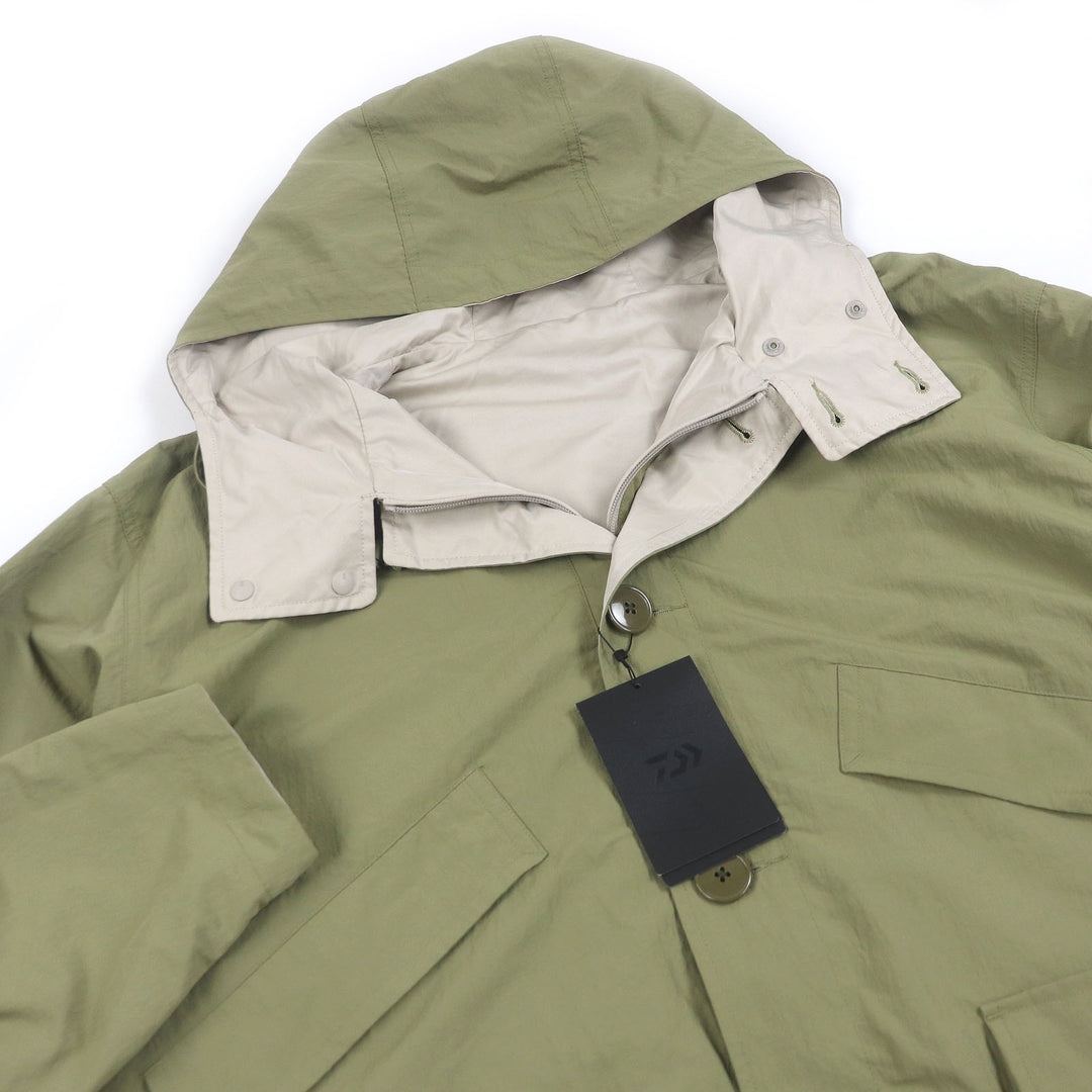 Pristine DAIWA PIER39 coat TECH MIL Sand Khaki Nylon mens L BJ-27023